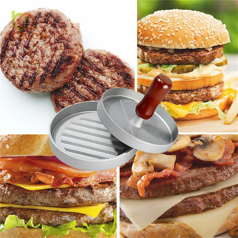 ACEBON 1 комплект круглой формы гамбургер Пресс из алюминиевого сплава 12 см мясо для гамбургеров гриль для говядины пресс для бургеров Пэтти мейкер плесень