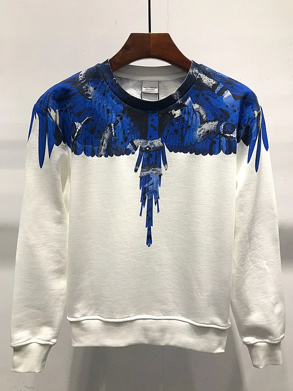 18SS Зимние Модные худи MARCELO BURLON Толстовка крыло хлопковые толстовки с капюшоном