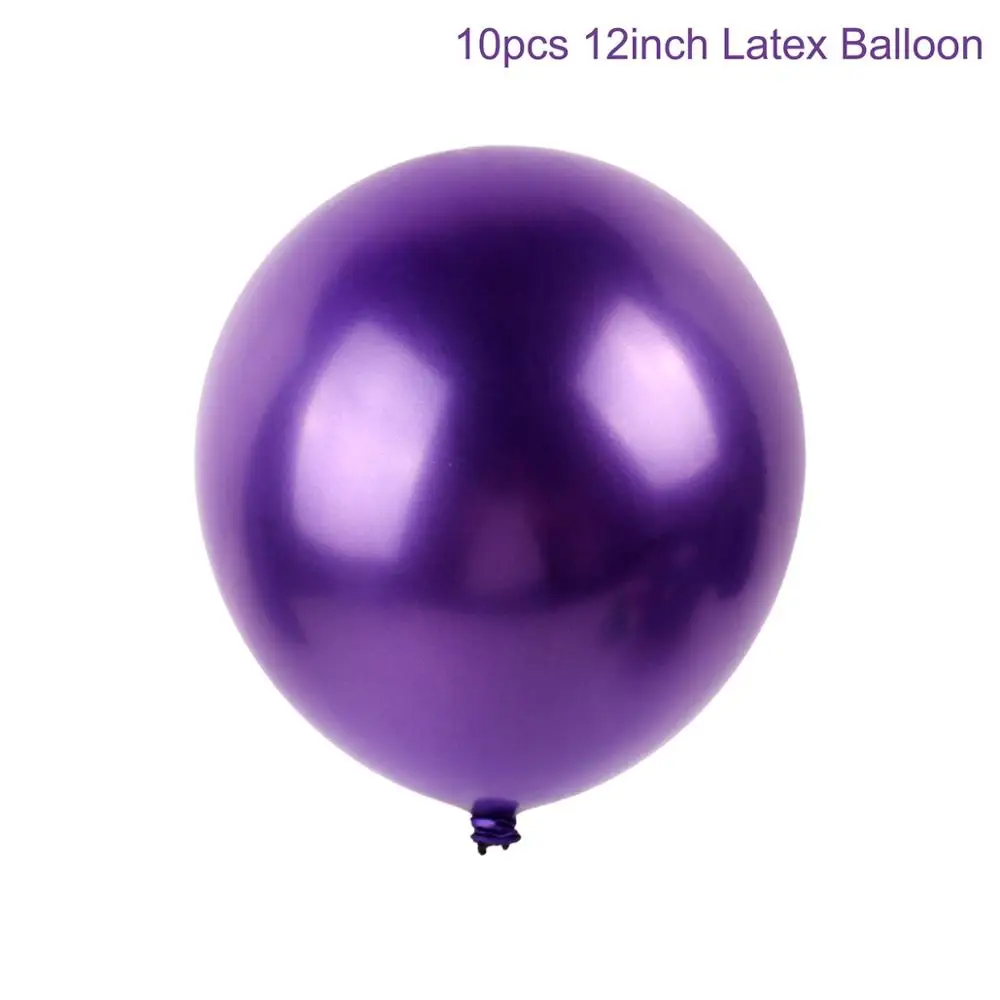 QIFU Глобус металлический шар Серебряный Синий металлический шар жемчуг латексный цветной шар шары на день рождения Арка Декор для свадебной вечеринки - Цвет: purple