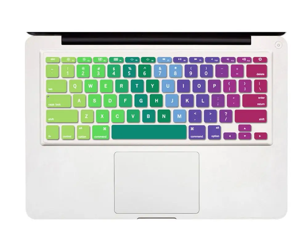 Английская раскладка, силиконовая клавиатура, Обложка для Apple MacBook Air 11 A1370 A1465, модель 11,6 дюйма, США, раскладка, защитная крышка - Цвет: Rainbow