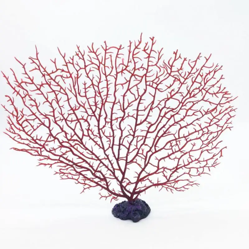 

New Fish Tank Aquarium Decoration Red Anemone Coral Decor Artificial Simulation Aquatic Plant Home Fish Tank Coral Decor #20