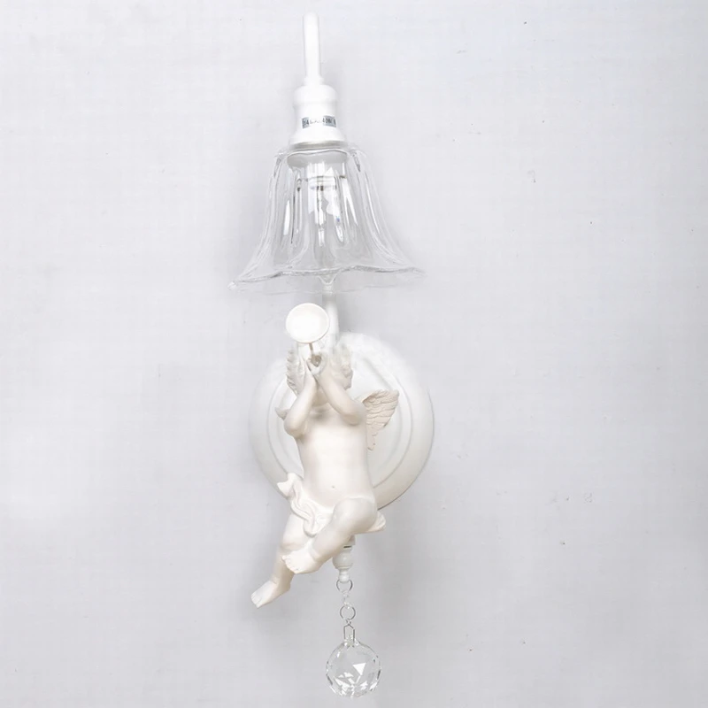 E14 AC 110 فولت 220 فولت الحمام الغرور أضواء/fashional الحديثة الأبيض الملاك الجدار مصباح الأبيض جدار ضوء تركيبة إضاءة