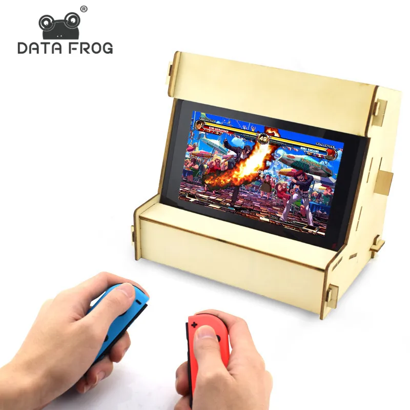 

Data Frog DIY Retro Arcade Cabinet Stand For Nintend Switch Holder For NS Console Controller Hardwood Bracket