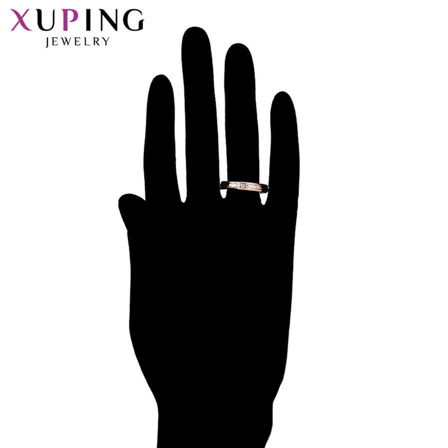 Xuping синтетический кубический цирконий розовое золото цвет покрытием окружающей среды Медь обручальное кольцо для женщин ювелирные изделия подарки S13-16116
