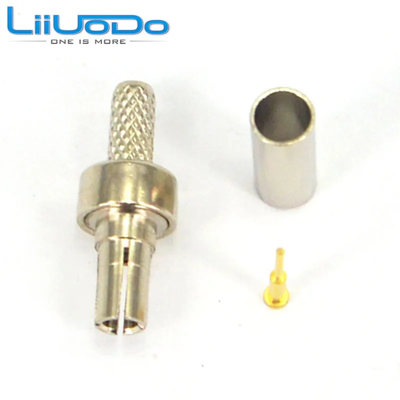 

100 Pieces CRC9 Connector Straight Nickelplated Crimp for RG174 RG316
