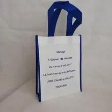 500 шт 25HX20X8cm индивидуальные сумки с логотипом можно выбрать цвета отделки многоразовые не-тканые сумки для Подарочная одежда и свадьбы
