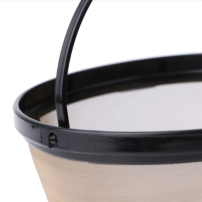 Многоразовые 10-12 чашки кофе фильтр корзина-стиль перманентной металлической сетки инструмент BPA бесплатно Прямая поставка No28