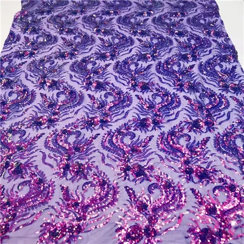 

2017 Latest Africa guipure lace fabric Sequins,French Sequins Embroidery mesh tulle lace fabric Nigeria wedding
