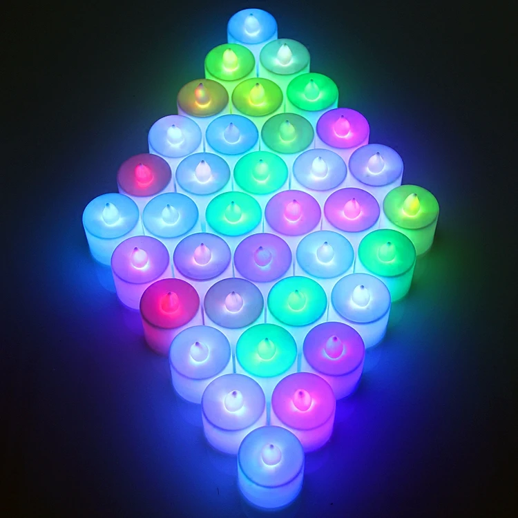 

AJP 24pcs/lot led Candles Light New Flicker Tea LED Flameless Tealight Battery Operated for Wedding deco Birthday Party supplies