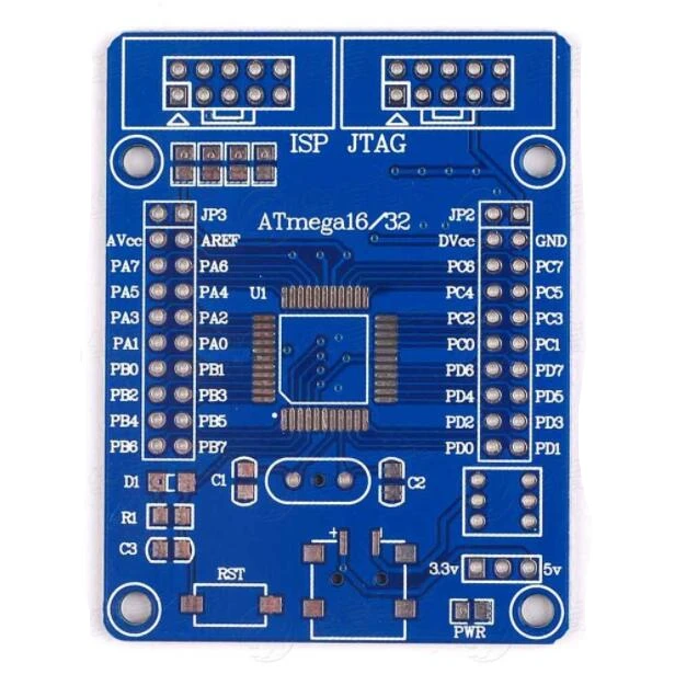 2 шт. ATmega16/ATmega32/макетная плата/обучающая плата/основная плата/пустая плата PCB