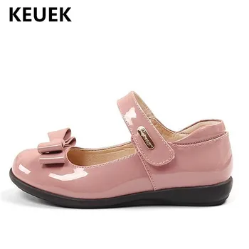 

NEW Spring/Autumn Flats Children Shoes Kids Black Performance Dress Shoes Student Patent Leather Baby Toddler Girls Shoes 041