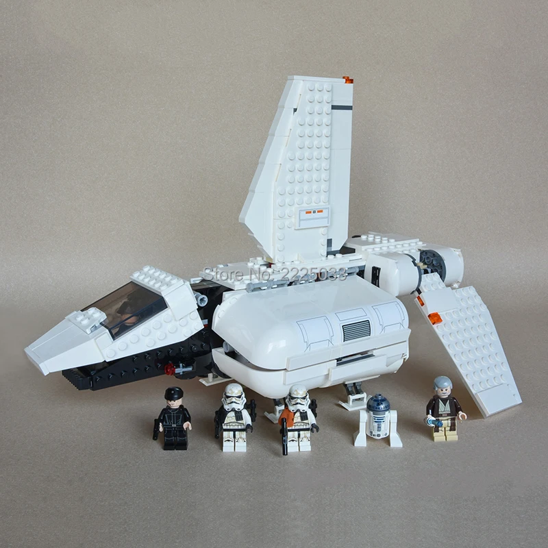 

compatible legoeinglys Star Wars Imperial Landing Craft set 712pcs Obi-Wan,R2-D2 Sandtrooper Building blocks brick Toys for kids