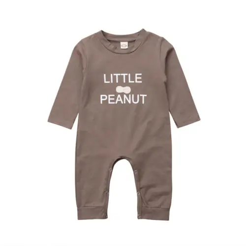 

2018 Brand New Casual Newborn Baby Girl Boy Unisex Cotton Jumpsuit Long Sleeves Funny Letter Romper Outfits Cotton Clothes 0-24M