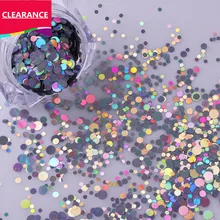1 коробка круглая блестка для ногтей s смешанный размер сердце звезда блестка для ногтей хлопья Многоцветный Блеск Маникюр украшения для ногтей