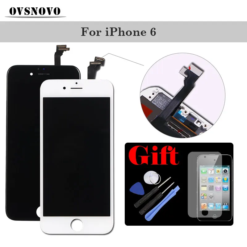 100 Tested Digitizer Replacement Assembly For IPhone 4 4s 5 5s 6 6s LCD Display Touch