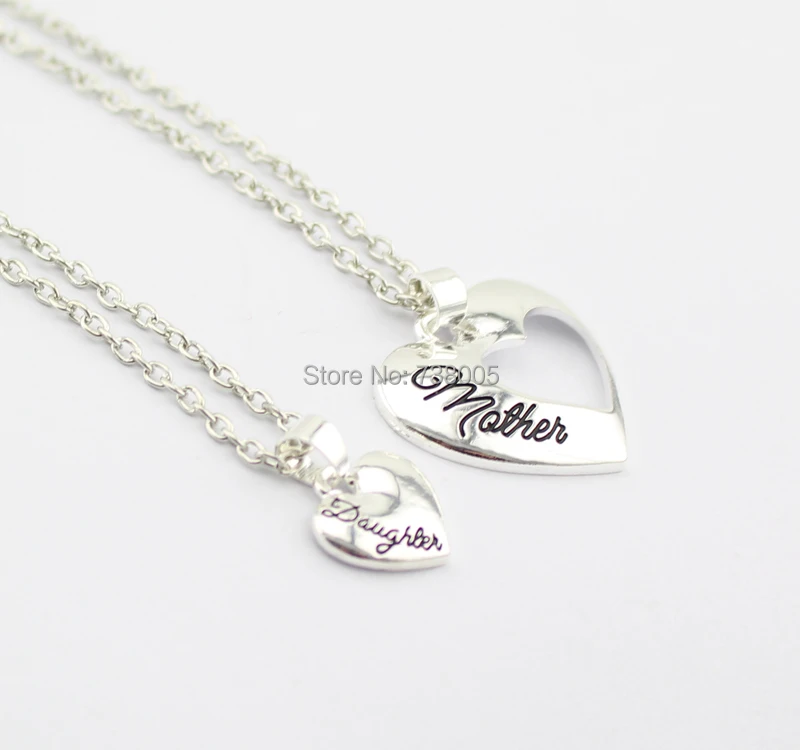 Ожерелье с кулоном Мама и дочь вырезами 2 шт. 1 Набор|fashion necklace|necklace fashionnecklace wholesale |