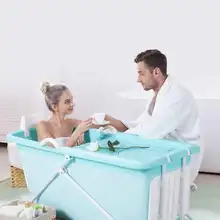 Ванна бочка для взрослых Складная Ванна пластиковая Бытовая Ванна бочка для душа раковина тело утолщение термостат портативный