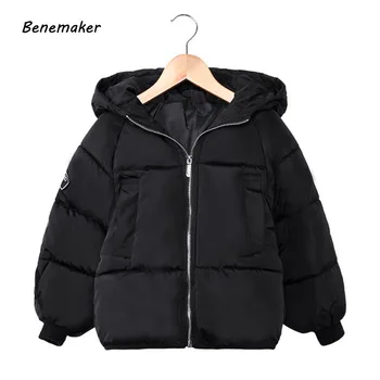 

Benemaker New Winter Jackets For Girl Boy Children Thick Clothes Windbreaker Coat Hooded Kids Baby Clothing Outerwear JH068