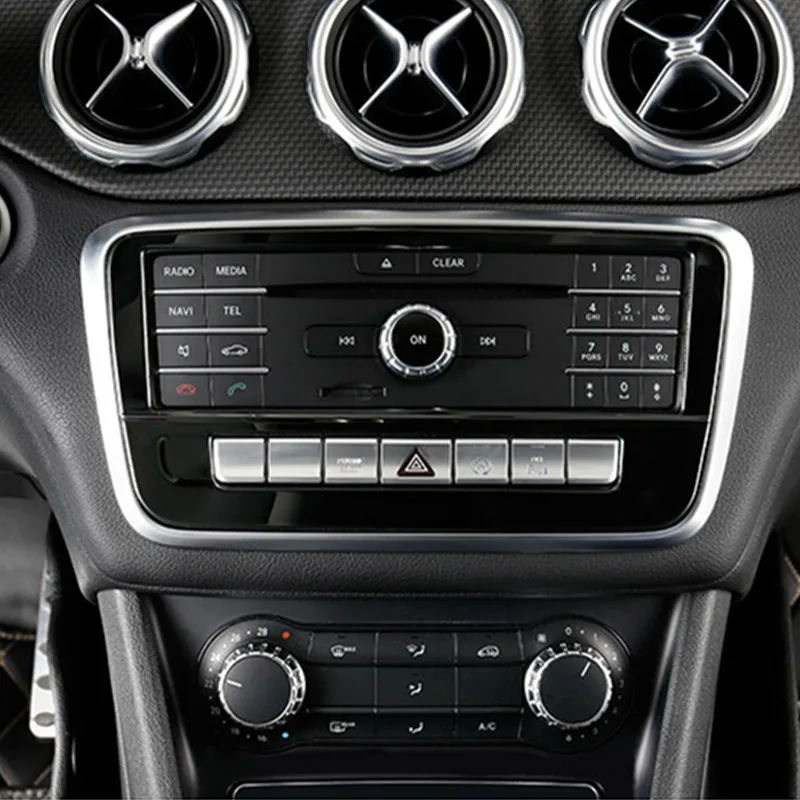 Автомобильная центральная консоль кондиционер CD рамка Украшение Наклейка Накладка для Mercedes Benz CLA C117 GLA X156 модифицированные аксессуары