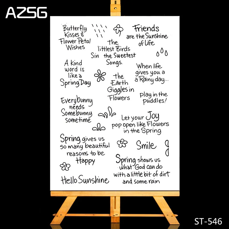 

AZSG Hope Spring Wishes Clear Silicone Rubber Stamp for DIY Scrapbooking/photo Album Decorative Craft Clear Stamp Chapter