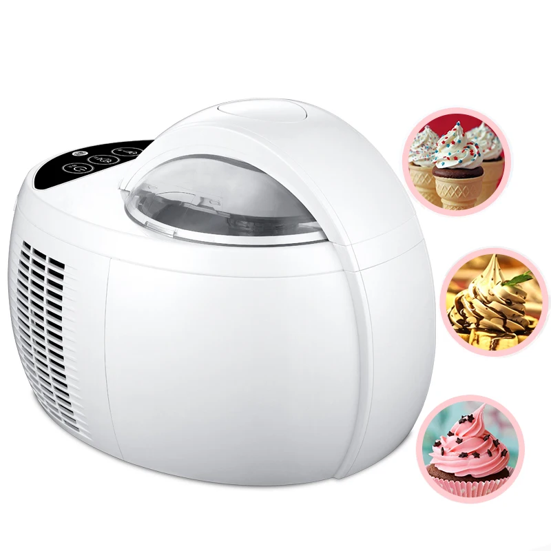 

Ice Cream Machine Intelligent Self-cool Ice Cream Maker for Home Children Full Automatic 120W 1L DIY Fruit Icecream Machine