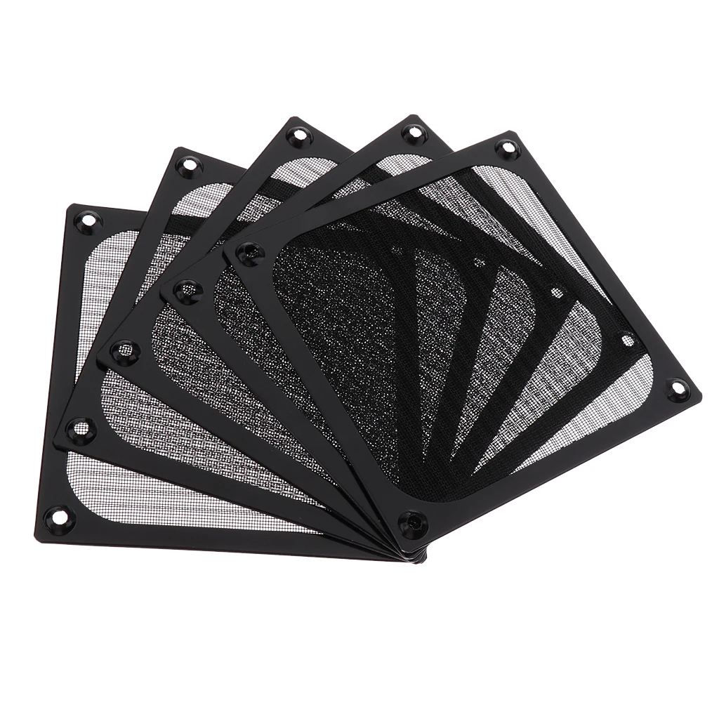 Stainless Mesh Filter Fan 5pcs 120mm Dustproof Case Fan Dust Filter Guard Grill Protector Cover for PC