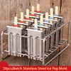 10pcs/Batch DIY Stainless Steel Ice Cream Popsicle Mold Summer Ice Pops Maker Moulds Stick Holders More Options 2