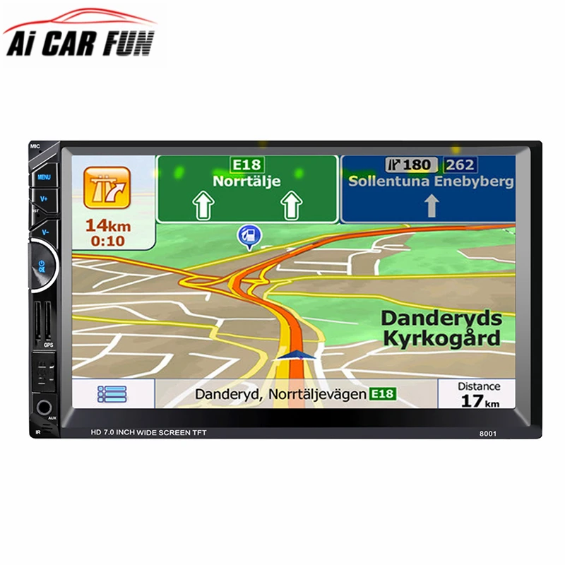 

2Din 7inch Touchscreen Car MP5 Multimedia Video Player Auto Audio Stereo Radio with GPS Navigation FM Bluetooth Rear Camera
