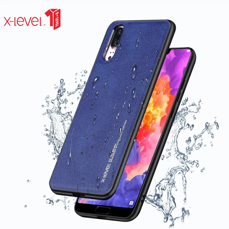 

X-Level For Huawei P20 Pro Case Original Soft Silicone Edge Luxury Leather Case Shockproof Business Cover Case For Huawei P20