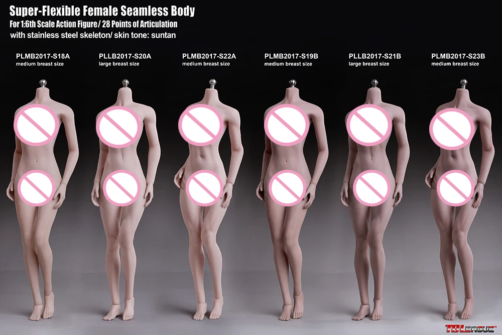 

TBLeague S18A 19B 20A 21B 22A 23B 1/6th Super Flexible Seamless Female Body Series with Stainless Steel Skeleton