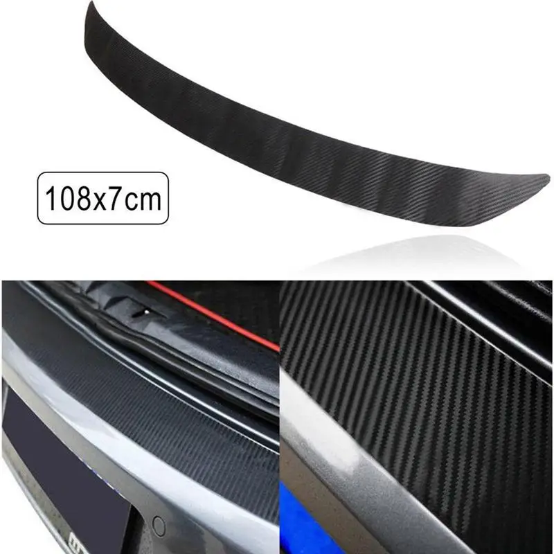 

108x7cm Waterproof Car Bumper Carbon Film Fiber Rear Bumper Sticker Trim Protector for Car Styling Auto Car Accessories