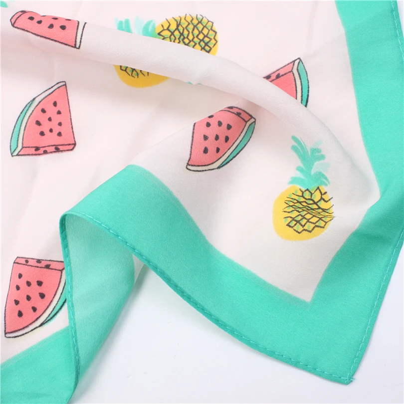 Square Scarf For Women 2019 Spring Neckerchief Bandana Soft Polyester Cute Girl's Hair Neck Scarf Handkerchief Headband Female