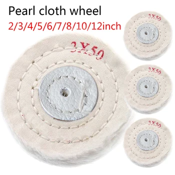

White 50-300mm Cotton Lint Cloth Buffing Wheel Gold Silver Jewelry Mirror Polishing Wheel 4mm Inner Hole 50 Layers