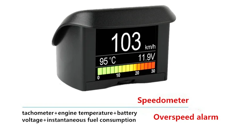 Универсальный OBD компьютер для вождения дисплей охлаждающей жидкости температура воды датчик напряжения Тахометр скорость цифровой счетчик дисплей Код ошибки