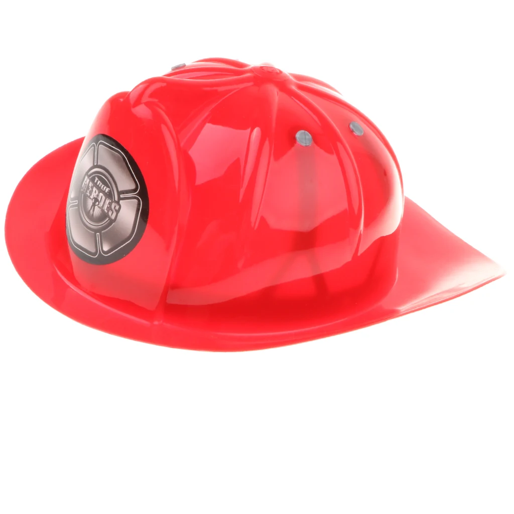 Adjustable Firefighter Helmet Hat - Kid & Boy Fireman Role Playing Costumes Dress Up Pretend Play Game Toys