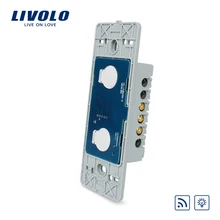 Livolo стандарт США две банды настенный светильник сенсорный диммер и пульт дистанционного управления Базовая плата, без стеклянной панели, VL-C502DR