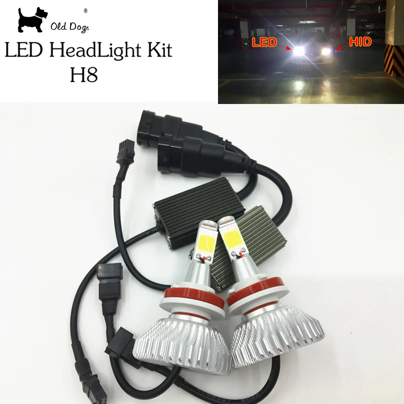 2 шт. H8 комплект светодиодных ламп Conversion Kit Тюнинг автомобилей с микросхемой Cree 25w