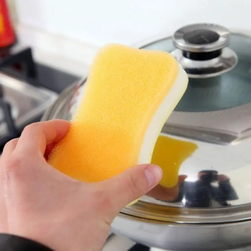 Yellow Multi function Sponge flannel Sponge Eraser Cleaning Sponges