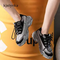 Kjstyrka 2018 классические черные модные женские туфли Спортивная обувь повседневное из флока клинья Плюшевые Зимняя женская прогулочная
