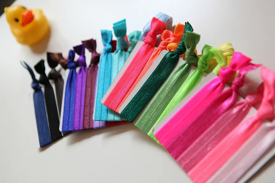 

Assorted 100pcs/lot Elastic Hair Ties bracelet wristbands ponytail holder Hair Accessories High-quality