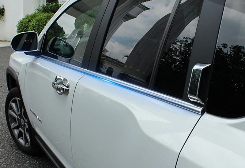 

Stainless Steel 4PCS Bottom Window Frame Molding Trim For Jeep Compass 2011 2012 2013 2014 2015