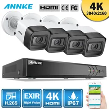ANNKE ру продажи 4K HD Ультрапрозрачная 8CH видеонаблюдения Системы 5in1