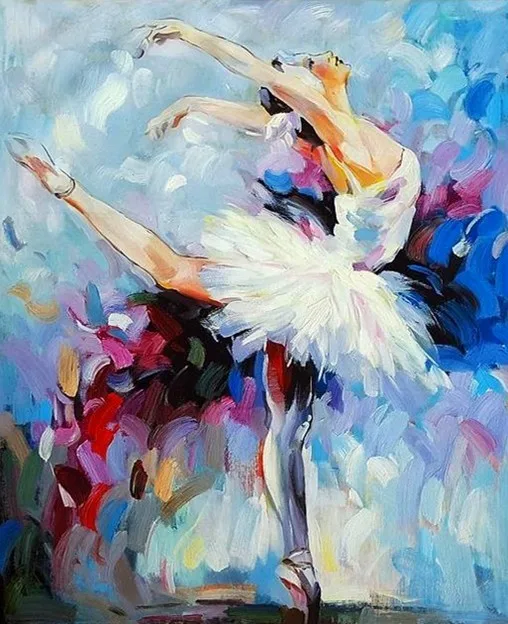 AZQSD DIY Краска по номерам балетная танцовщица Безрамная Акриловая Краска на холсте Ручная Краска ed масляная краска для домашнего декора искусство - Цвет: SZGD185