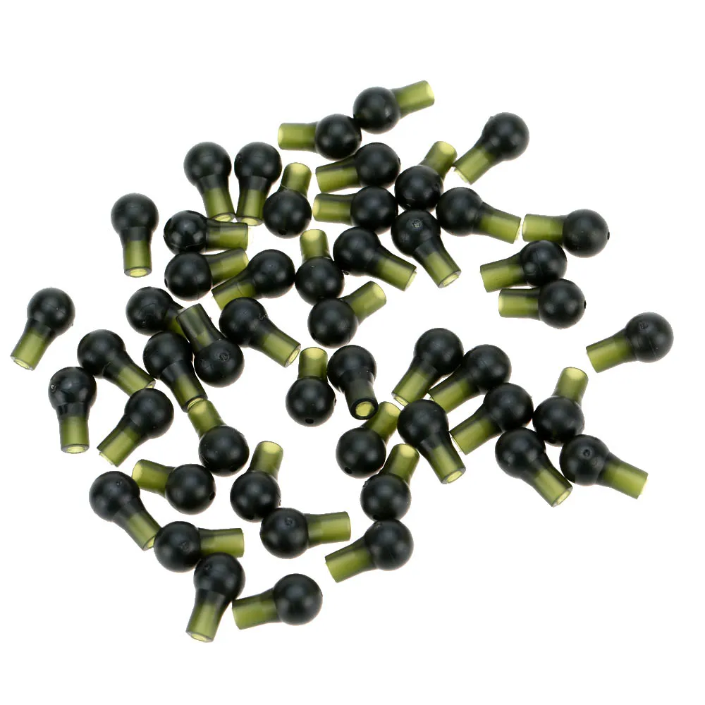 حار بيع 10 مللي متر 50 قطعة/الوحدة جولة رئيس عازلة الخرز محطة الحفارات الصيد الاكسسوارات الكارب الصيد معالجة