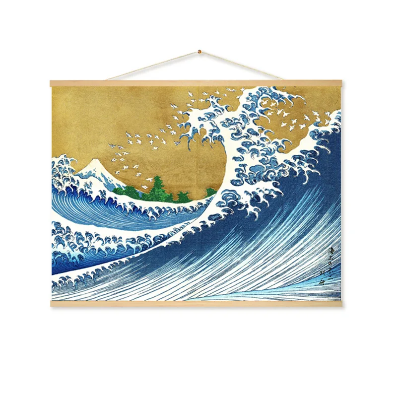 

The Great Wave Off Kanagawa Surf Hanging Scroll Painting Canvas Prints Wall Art Wall Pictures For Living Room Japanese Ukiyo-e