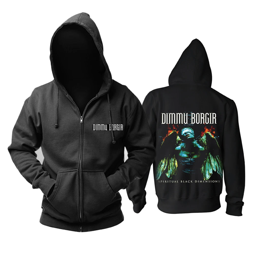 dimmu borgir band hooded personality Pure cotton zipper fashion hoodie S