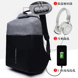 Новый Противоугонный рюкзак для подростков мужской водостойкий рюкзак для путешествий школьная сумка usb зарядка мужские рюкзаки для