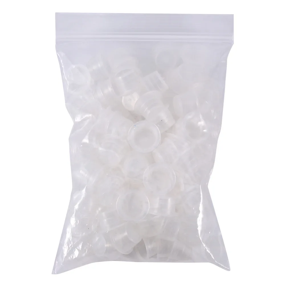 

100Pcs Tattoo Pigment Ink Caps Plastic Tattoo Ink Pigment Cup Container Permanent Makeup Tattoo Accessories Supply For Machine