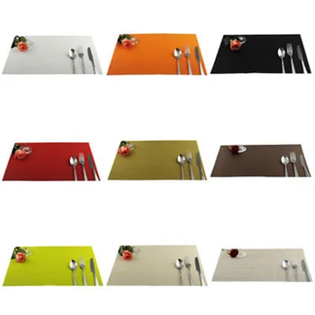 

1PCS X 45CM*30CM Dining Table Place Mats Pads PVC Placemats Weave Woven Effect Modern Surprise Effect Pad