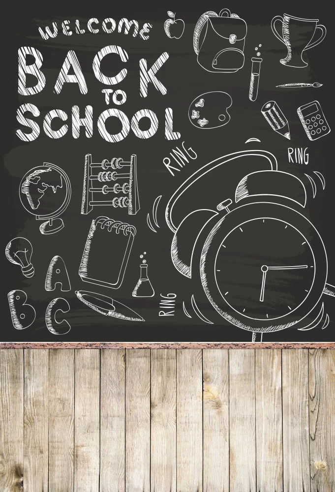 

Laeacco Back To School Blackboard Painting Baby Photography Backgrounds Vinyl Backdrops For Photo Studio Customizable Background